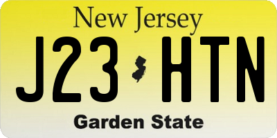 NJ license plate J23HTN