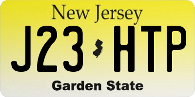 NJ license plate J23HTP