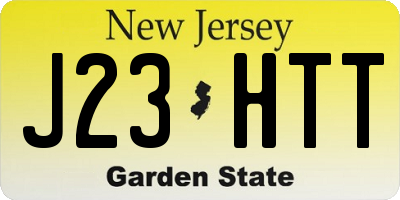 NJ license plate J23HTT