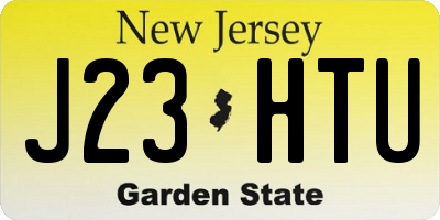 NJ license plate J23HTU
