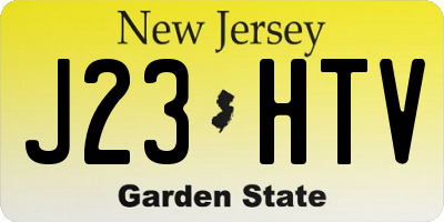 NJ license plate J23HTV