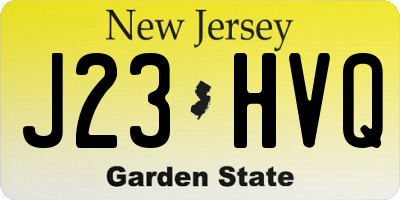 NJ license plate J23HVQ