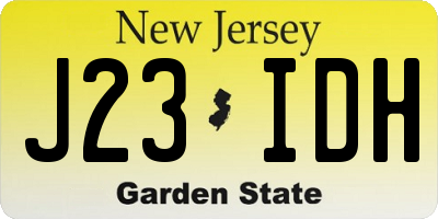 NJ license plate J23IDH