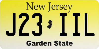NJ license plate J23IIL