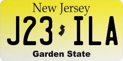 NJ license plate J23ILA
