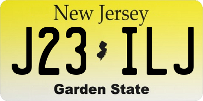 NJ license plate J23ILJ