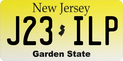 NJ license plate J23ILP
