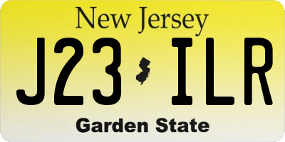 NJ license plate J23ILR