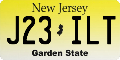 NJ license plate J23ILT