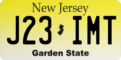 NJ license plate J23IMT