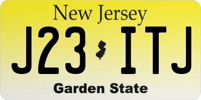 NJ license plate J23ITJ