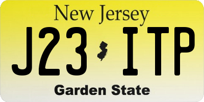 NJ license plate J23ITP