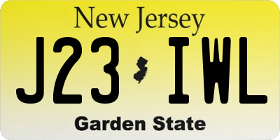 NJ license plate J23IWL
