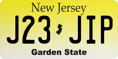 NJ license plate J23JIP