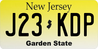 NJ license plate J23KDP