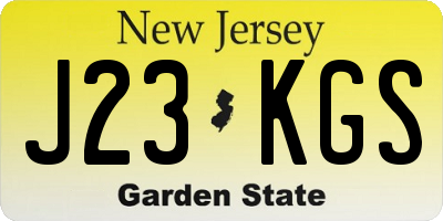 NJ license plate J23KGS