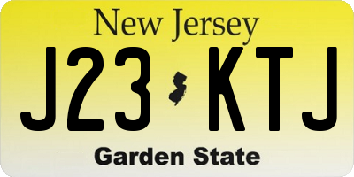 NJ license plate J23KTJ