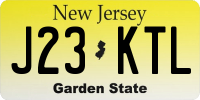NJ license plate J23KTL