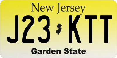 NJ license plate J23KTT
