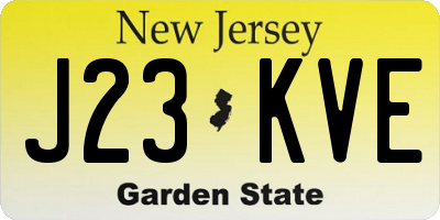 NJ license plate J23KVE