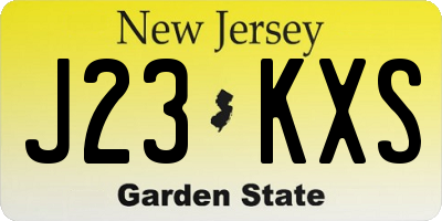 NJ license plate J23KXS