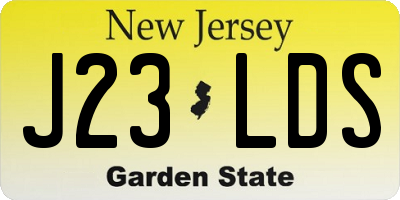 NJ license plate J23LDS
