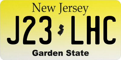 NJ license plate J23LHC