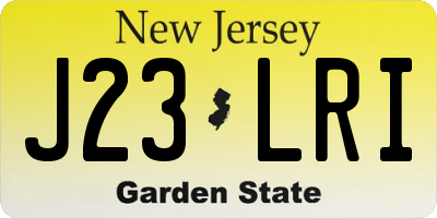NJ license plate J23LRI