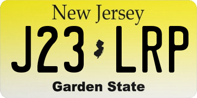 NJ license plate J23LRP