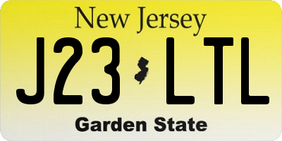 NJ license plate J23LTL