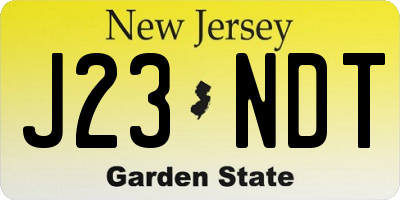 NJ license plate J23NDT
