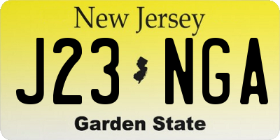 NJ license plate J23NGA