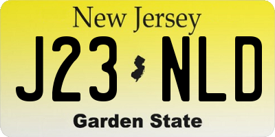 NJ license plate J23NLD