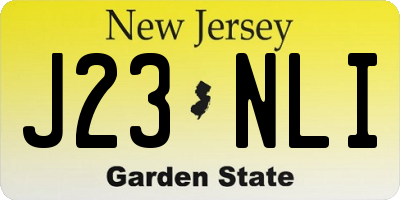 NJ license plate J23NLI