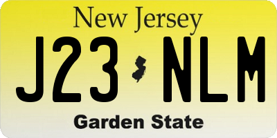 NJ license plate J23NLM