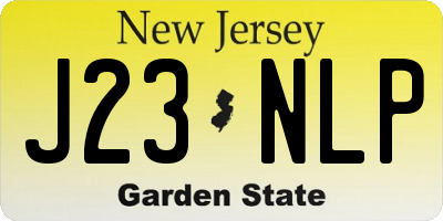 NJ license plate J23NLP