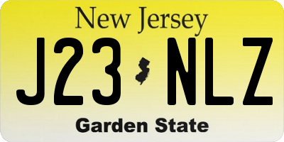 NJ license plate J23NLZ