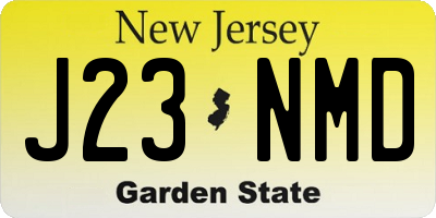 NJ license plate J23NMD
