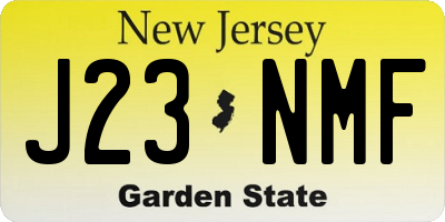 NJ license plate J23NMF