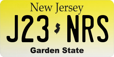 NJ license plate J23NRS