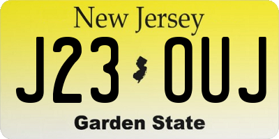 NJ license plate J23OUJ