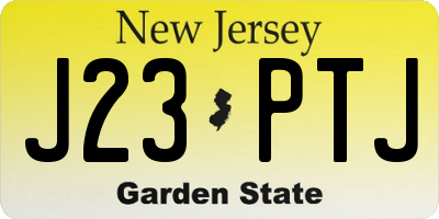 NJ license plate J23PTJ