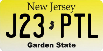 NJ license plate J23PTL