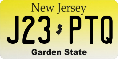 NJ license plate J23PTQ