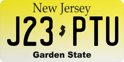 NJ license plate J23PTU
