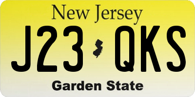 NJ license plate J23QKS
