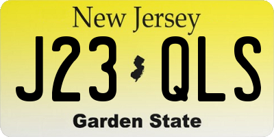NJ license plate J23QLS