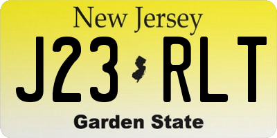 NJ license plate J23RLT