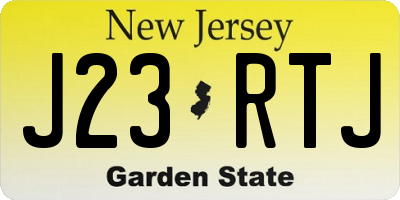 NJ license plate J23RTJ