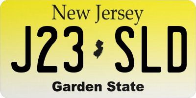 NJ license plate J23SLD